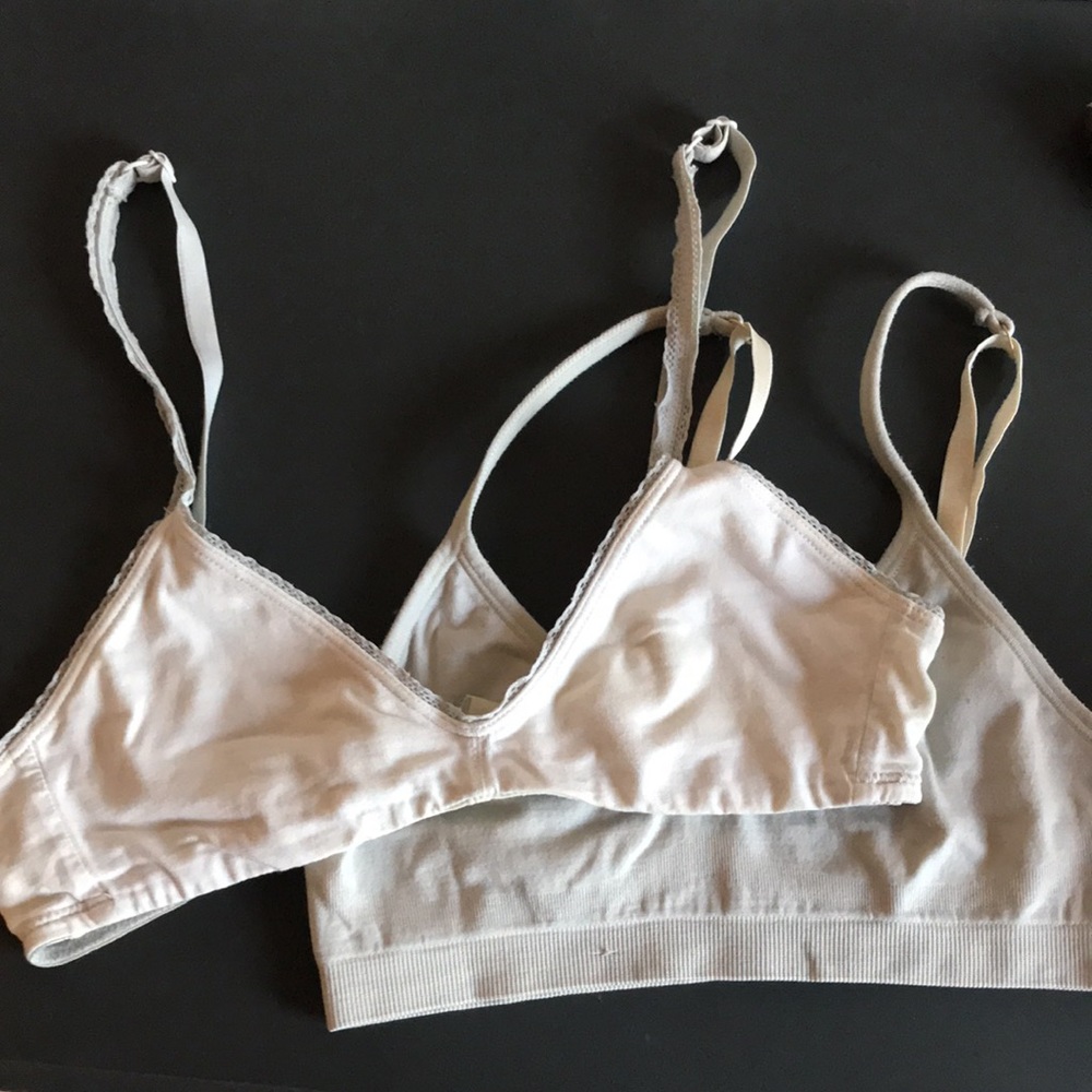 You get two! Off white bralettes , size Small! One is Eberjay brand